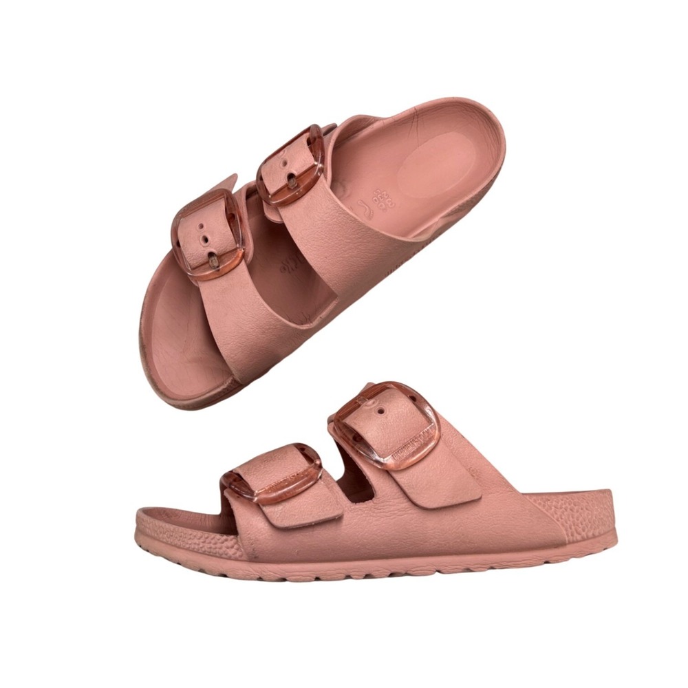 Birkenstock Arizona Big Buckle EVA Rose Pink Slide Sandals Womens 5 L5 EU 36